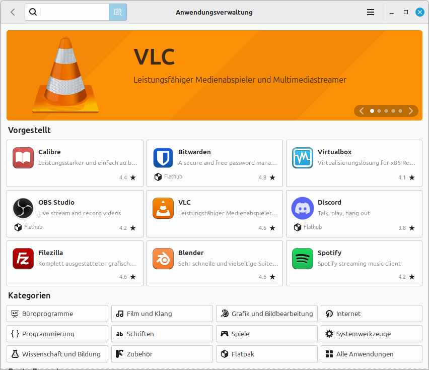 Anwendungsverwaltung
